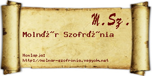 Molnár Szofrónia névjegykártya